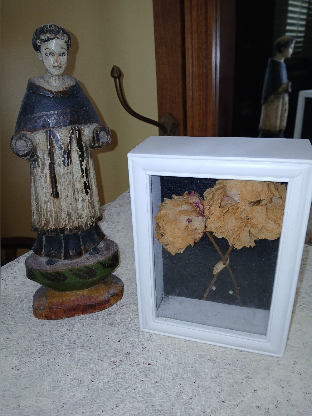 Shabby Chic Dried Flower Shadow Box Cottagecore Decor